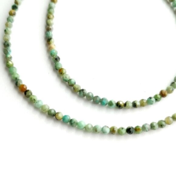 African Turquoise faceted bead  necklace NEW - Picture 3 of 6